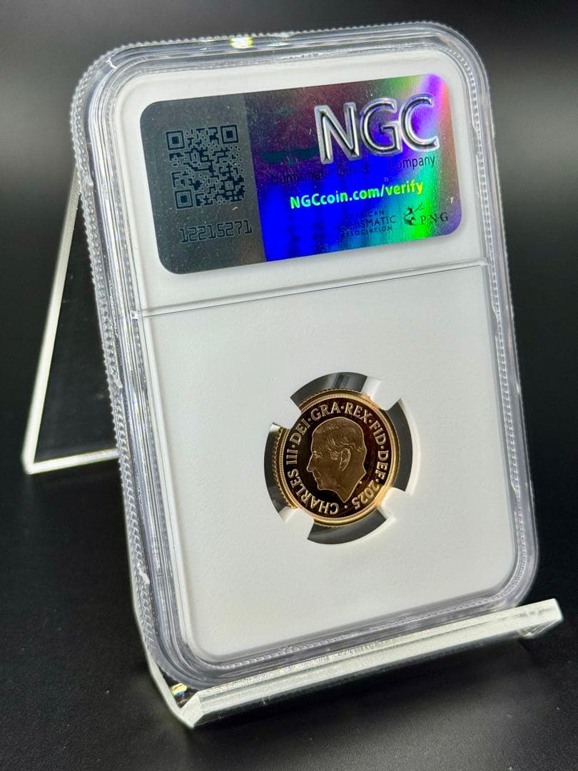 2025 チャールズ3世 ロイヤルアームズ 1/2ソブリンPF70UC FODI