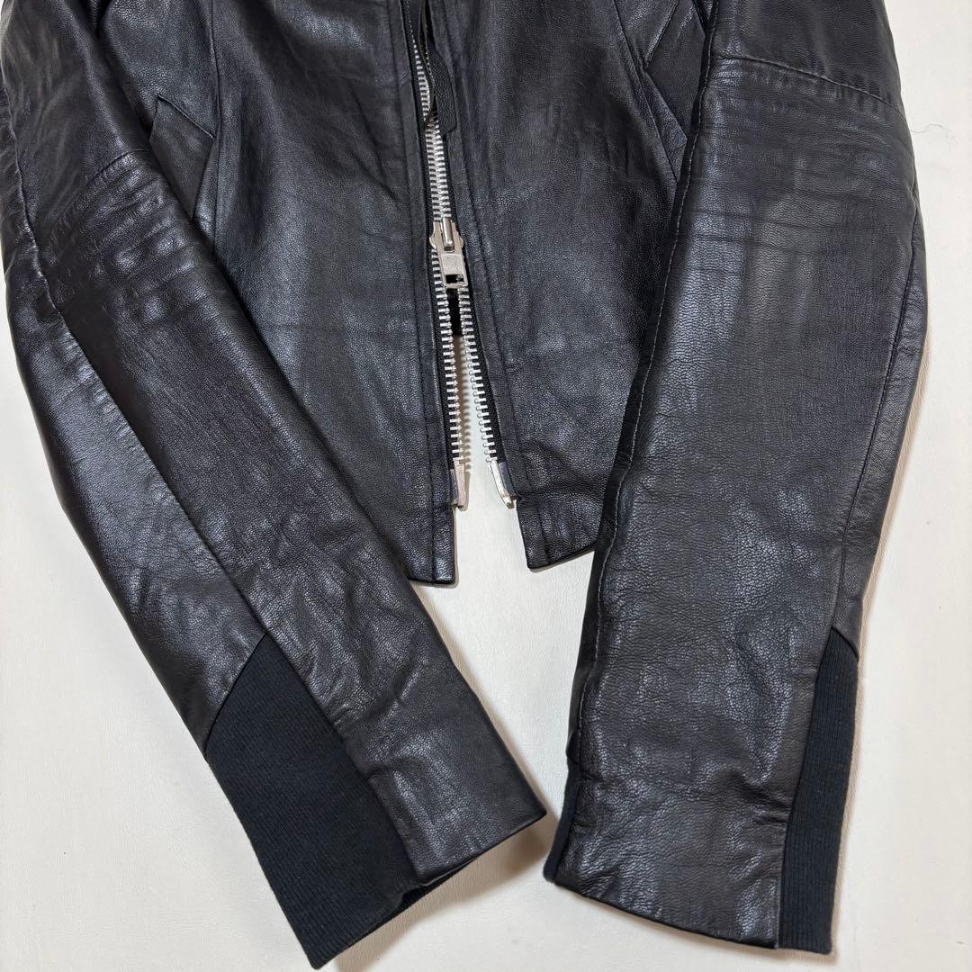 EKAM　エカム　ライダース　レザージャケット　ゴートレザー　ブラック　S