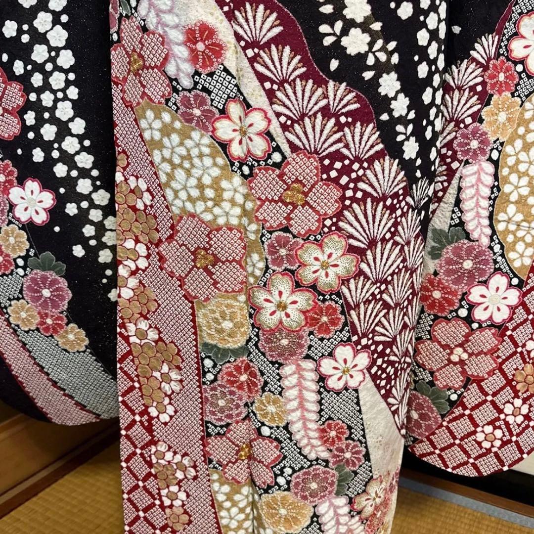 【京都キモノ友禅】金駒刺繍×部分絞り銀通し煌めく王道古典振袖フルセット　成人式