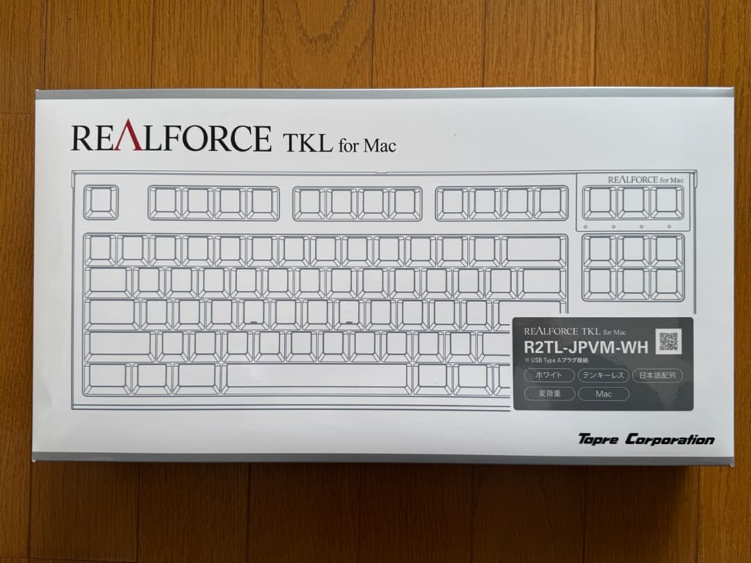 REALFORCE TKL for Mac　R2TL-JPVM-WH
