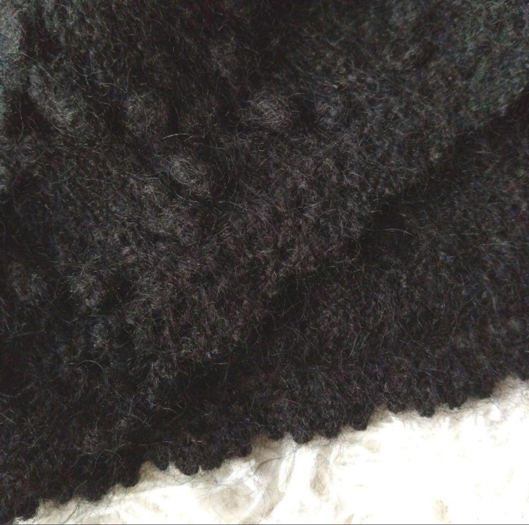 美品　PINK HOUSE モヘア混　花モチーフ 長袖カーディガン