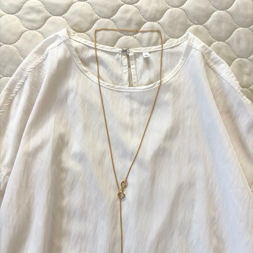 【美品】BEARDSLEY✴︎LIVETART ギャザーカフスシャツ　ホワイト