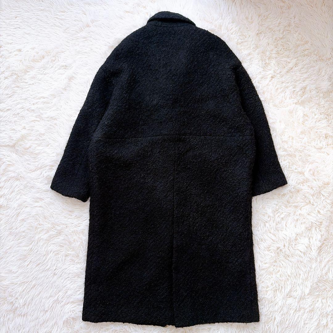 CLANE クラネ　ウール　ボアロングチェスターコート　マキシ丈