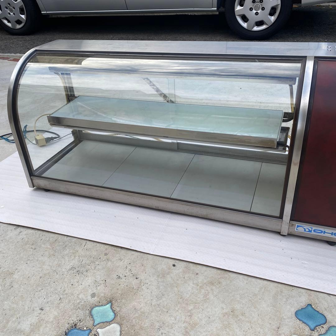 ちひろ冷蔵ショーケース 卓上タイプ 自然対流方式 後引戸 店舗カフェ