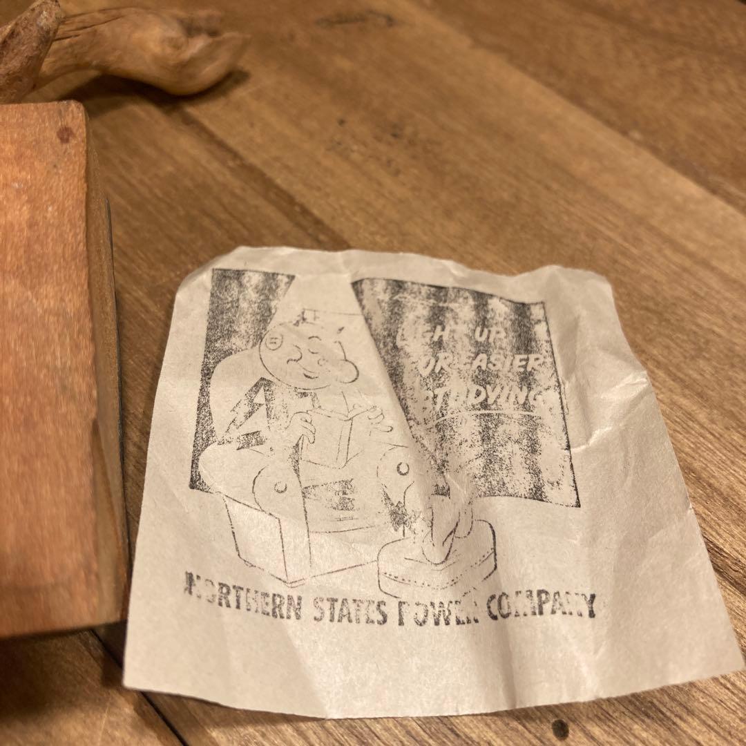 レディキロワット　ヴィンテージ　メタルスタンプ　プリントブロック　アメリカウッド