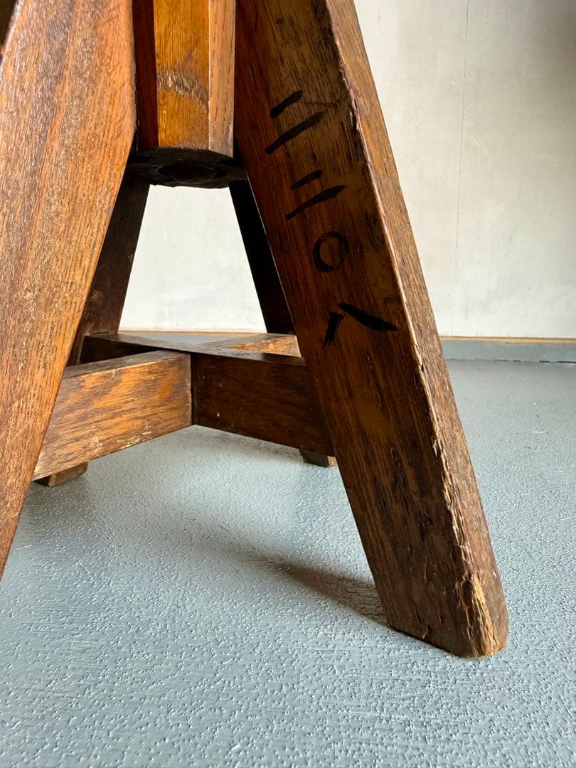 海軍通信学校 丸椅子 回転チェア ヴィンテージ スツール 戦前 時代物 貴重