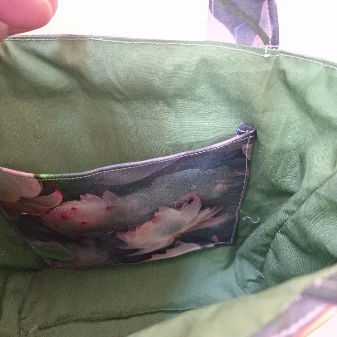 激レア柴犬パネル生地　ハンドメイド　ミニバック　フラットポーチ