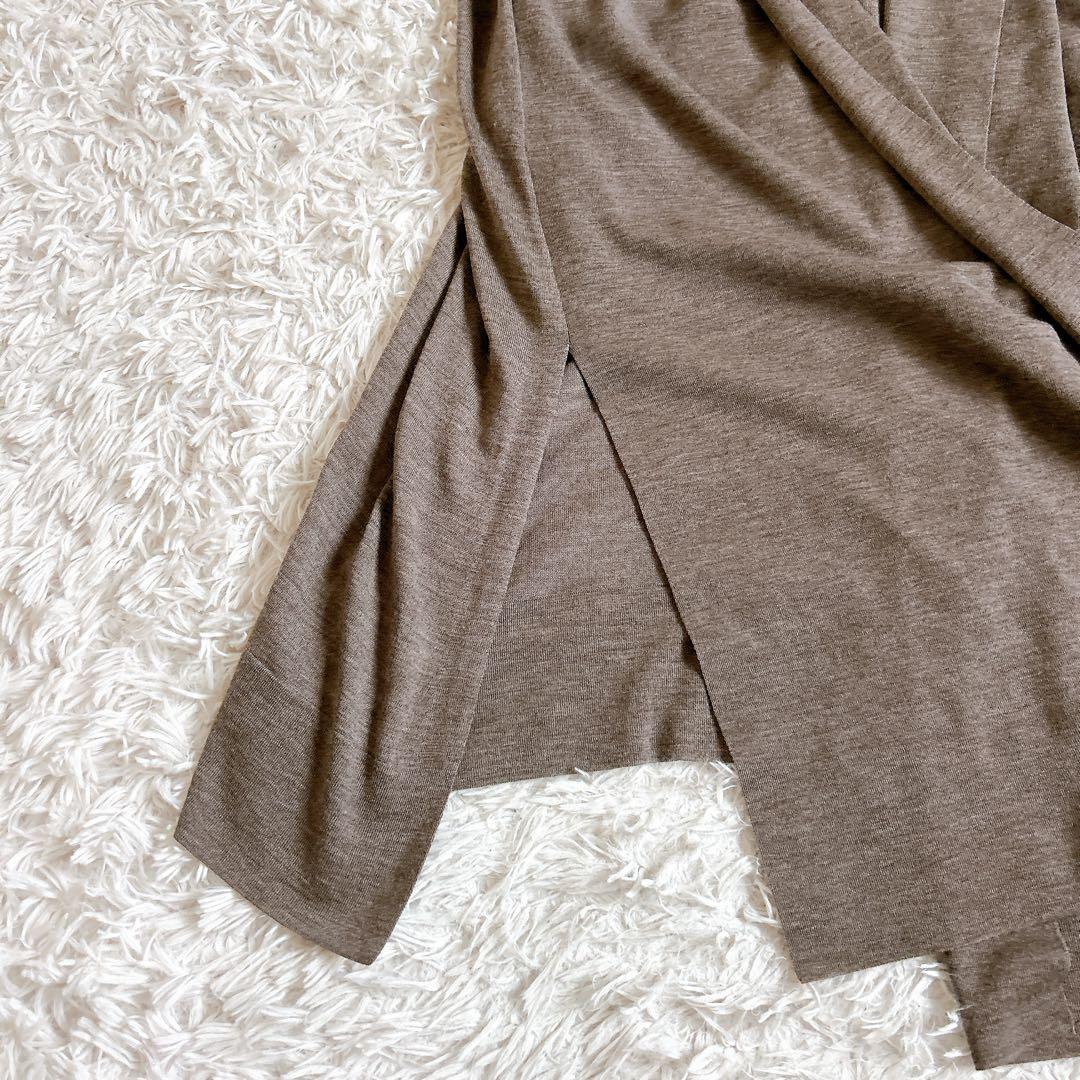 美品⁂ドゥーズィエムクラス⁂ロングカーディガン　羽織り　ショールカラー　茶系