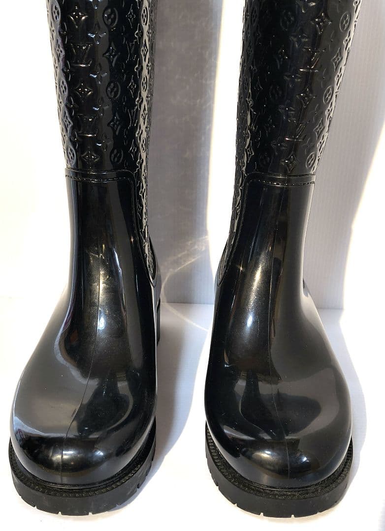 ★美品★ ルイヴィトン モノグラム レインブーツ 長靴 レディース 黒　24cm