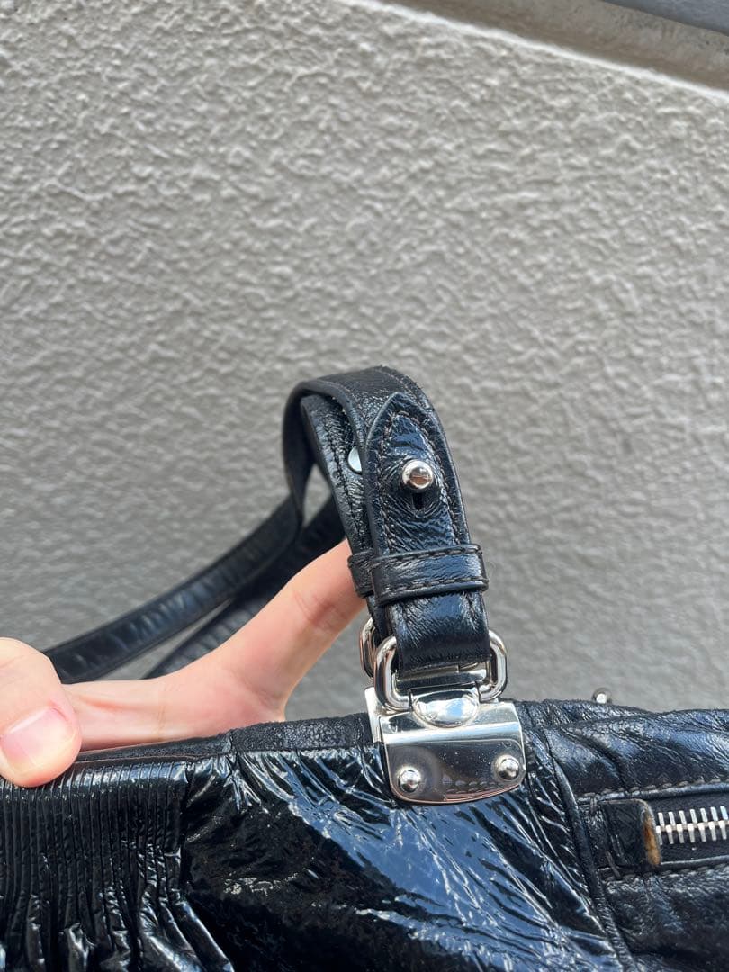 コ*ナ様 Miu Miu ブラックレザー ハンドバッグ