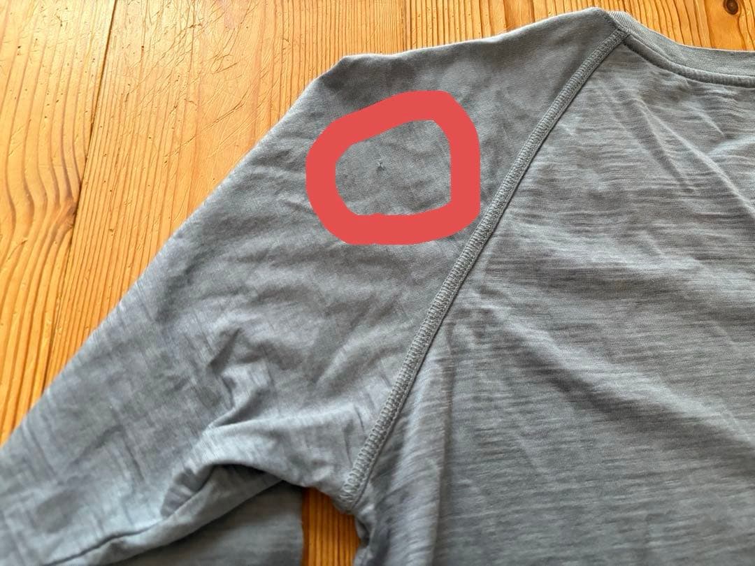 山と道 Merino Pullover XS ブルーグレー