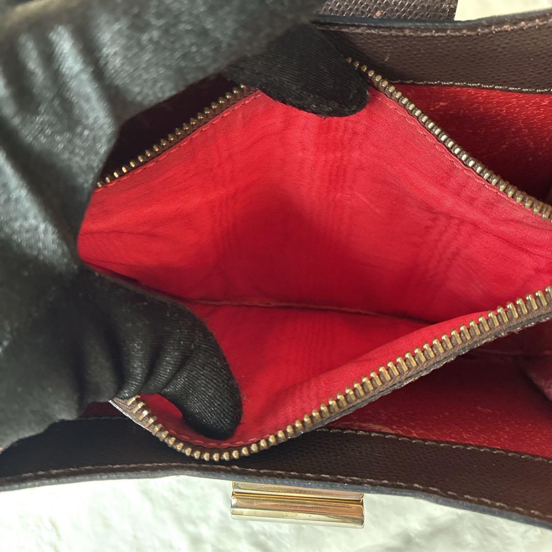 セリーヌ CELINE ショルダーバッグ ターンロック ゴールド金具 ブラウン