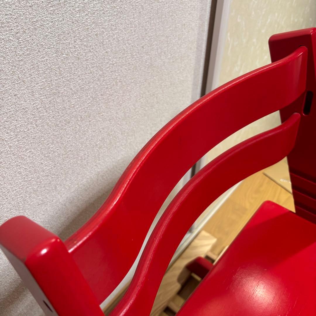 ストッケ トリップトラップ ベビーチェア レッド シリアル3 ハイチェア 椅子②