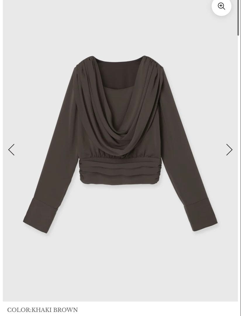 【完売品】anuans パウダーサテンドレープトップス