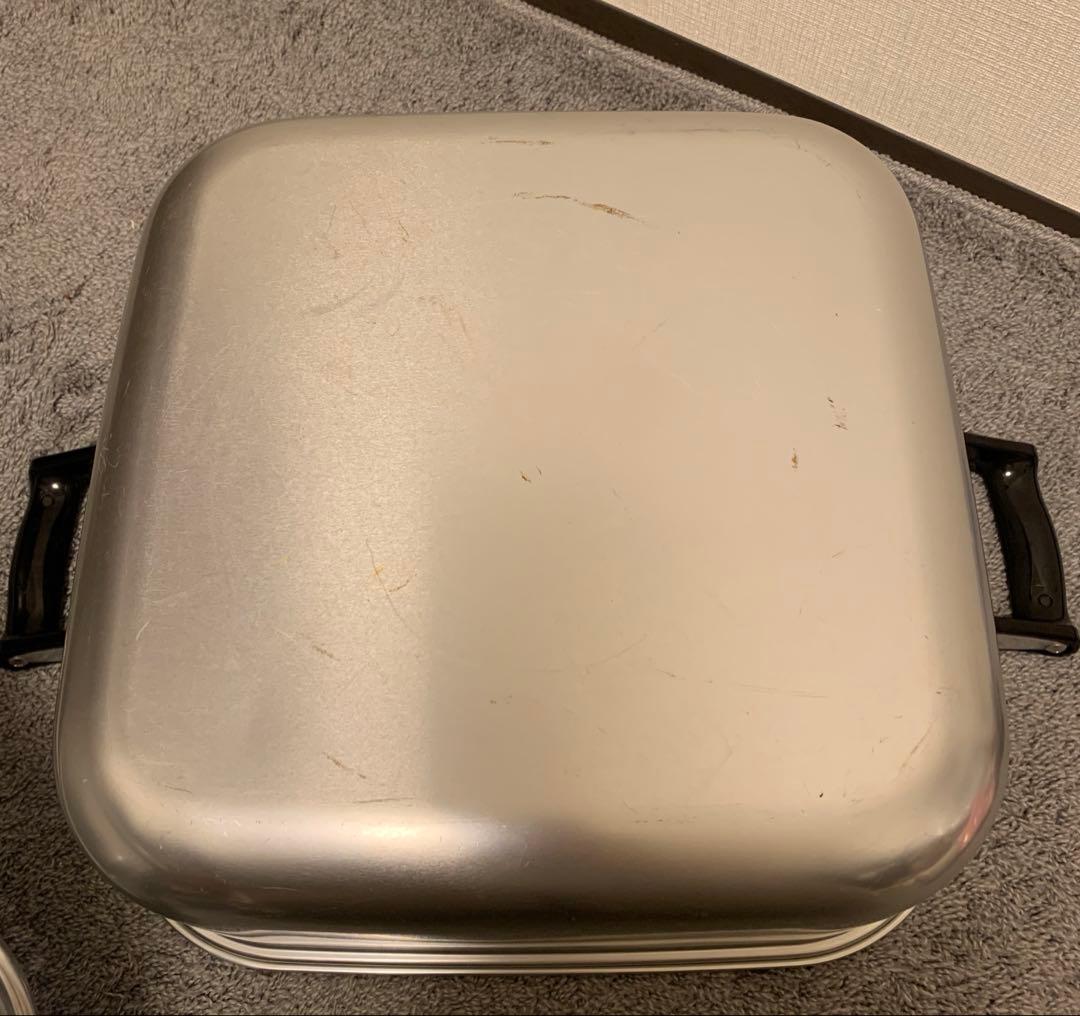 AKAO(アカオ) 角型蒸器33cm 二重（3段）アルミ製 蒸し器