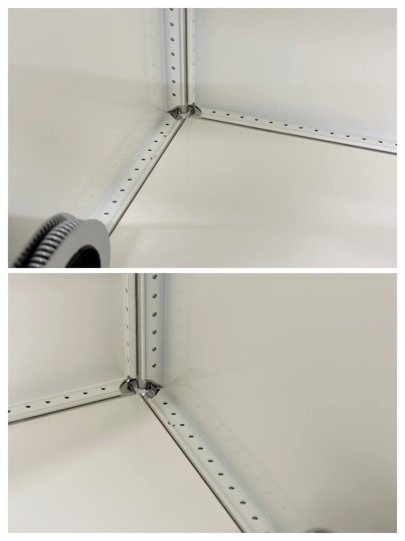 ほぼ未使用品■USMハラー■ローボード　ミニキャビネット　1列2段　ホワイト