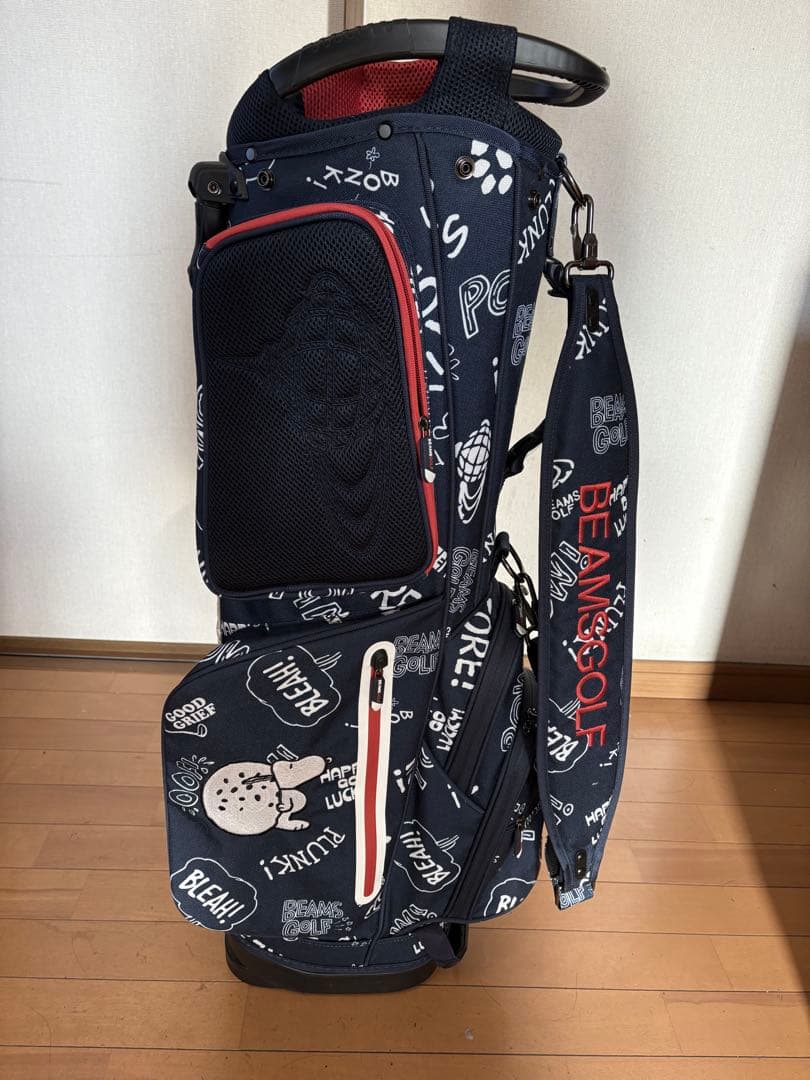 新品未使用‼️激レア‼️ビームス ゴルフ スヌーピー キャディバッグ ネイビー