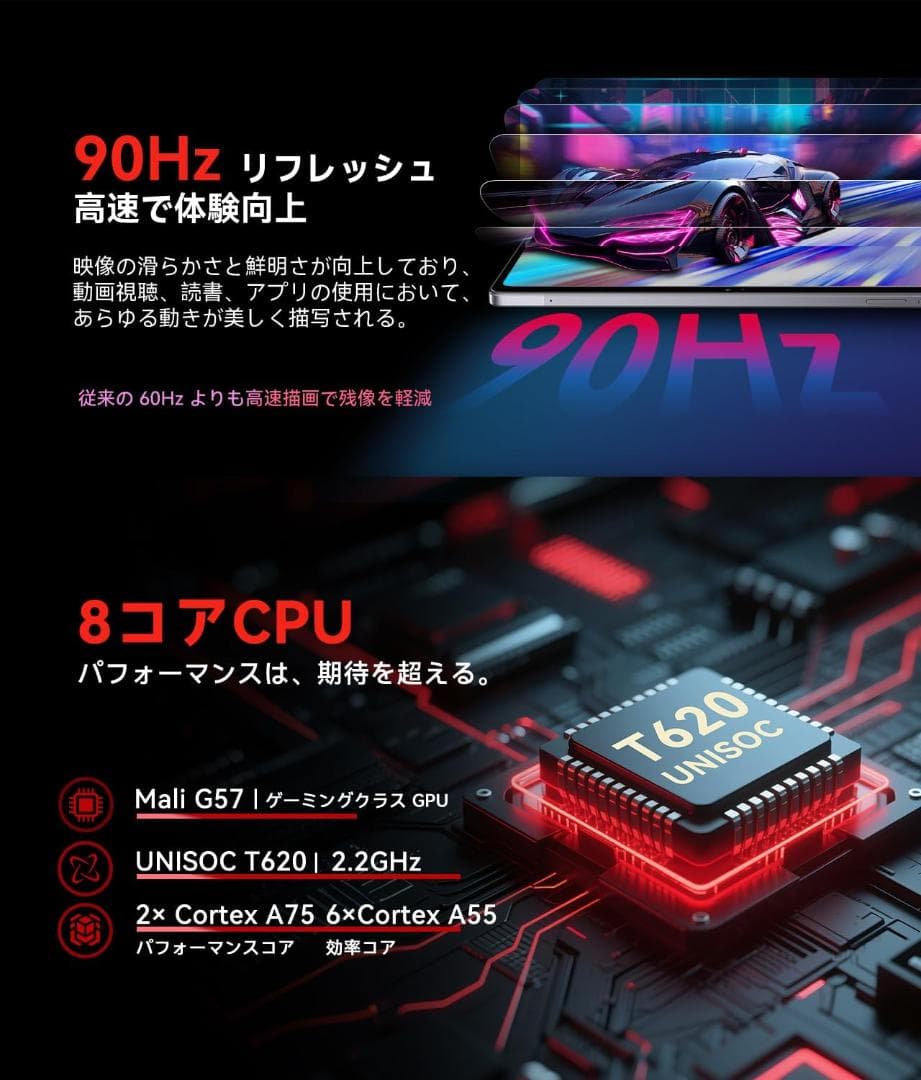 Android15 タブレット 11インチ 18GB+128GB ケース付き