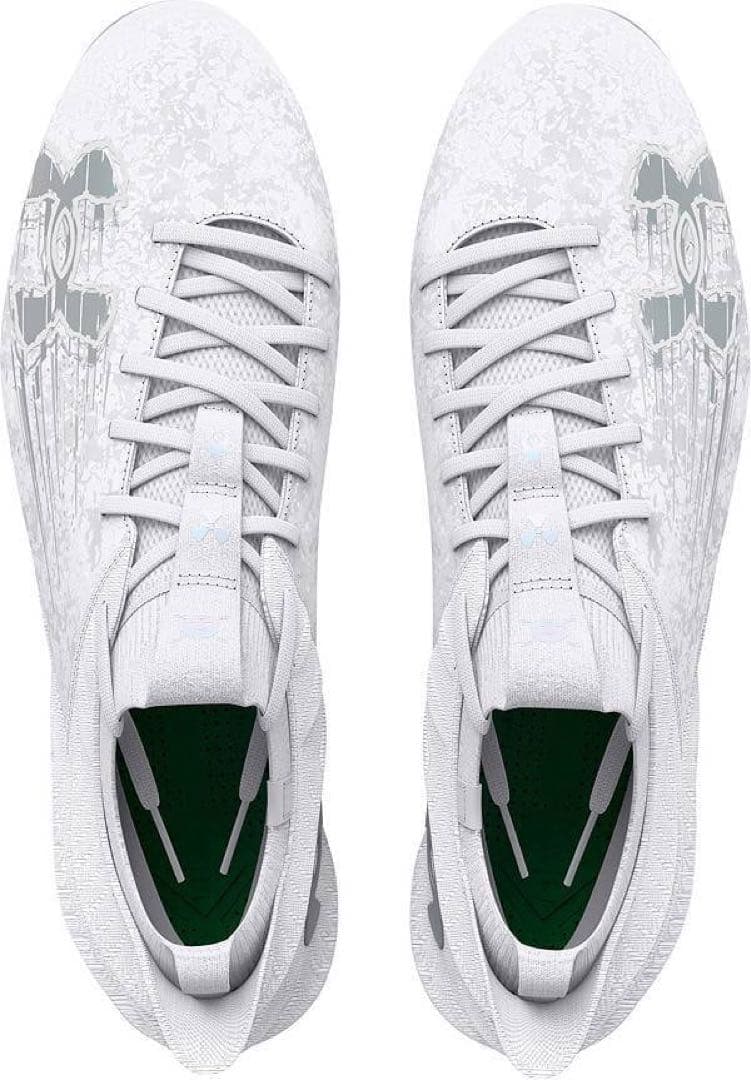 アンダーアーマー 27 アメフト スパイク シューズ 白 靴 クリート