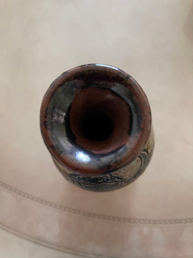 琉球壺屋焼　人間国宝　金城次郎氏作　花瓶