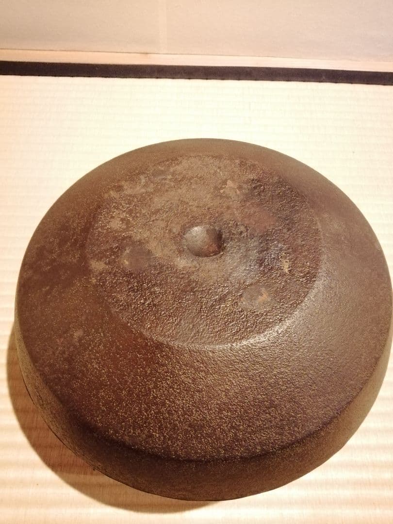 【茶事具】釜師浄栄　柏釜　茶釜　釜400