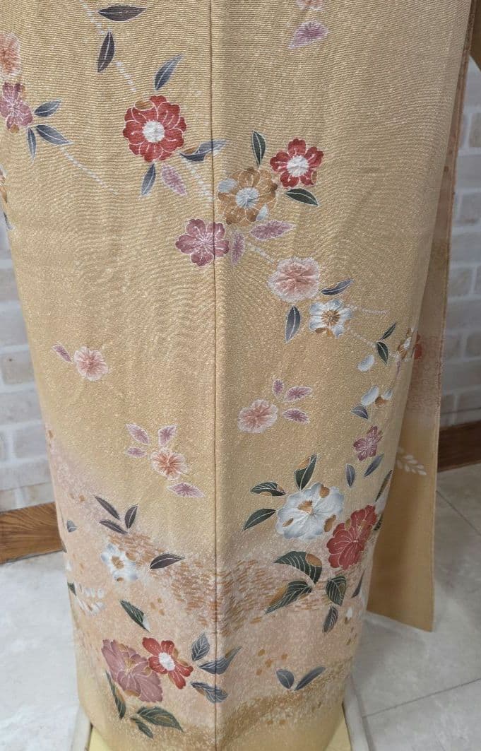 辻ケ花訪問着4点フルセット、 着物、袋帯、帯締め、帯揚げ