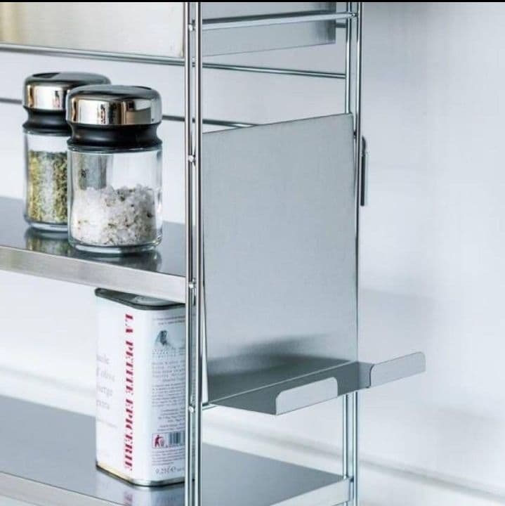 【日本製】ステンレス スパイスラック 幅68cm スマホホルダー付き