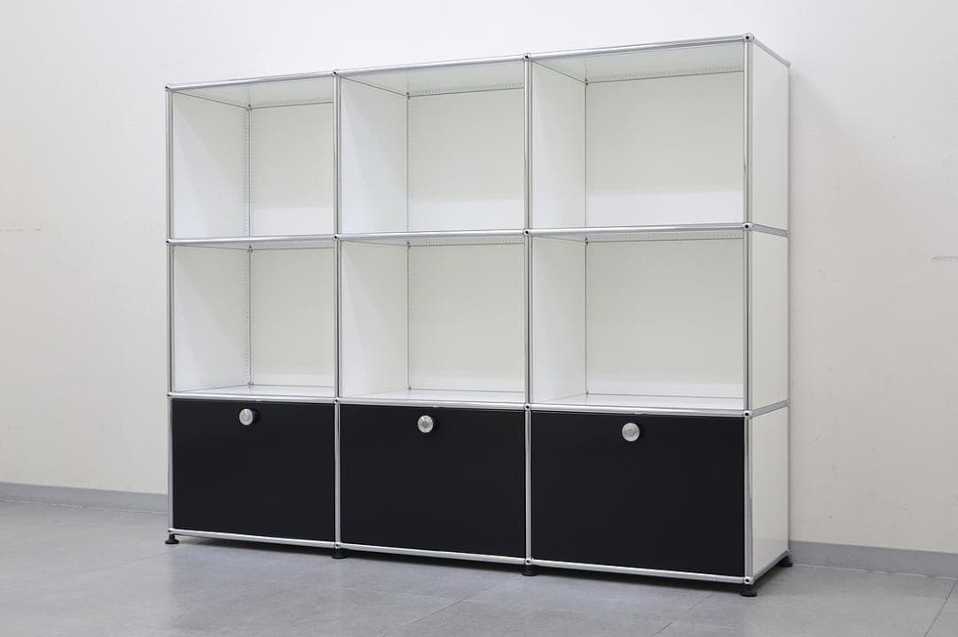 b 極美品 USM Haller ハラー キャビネット 3列3段 書棚 飾り棚