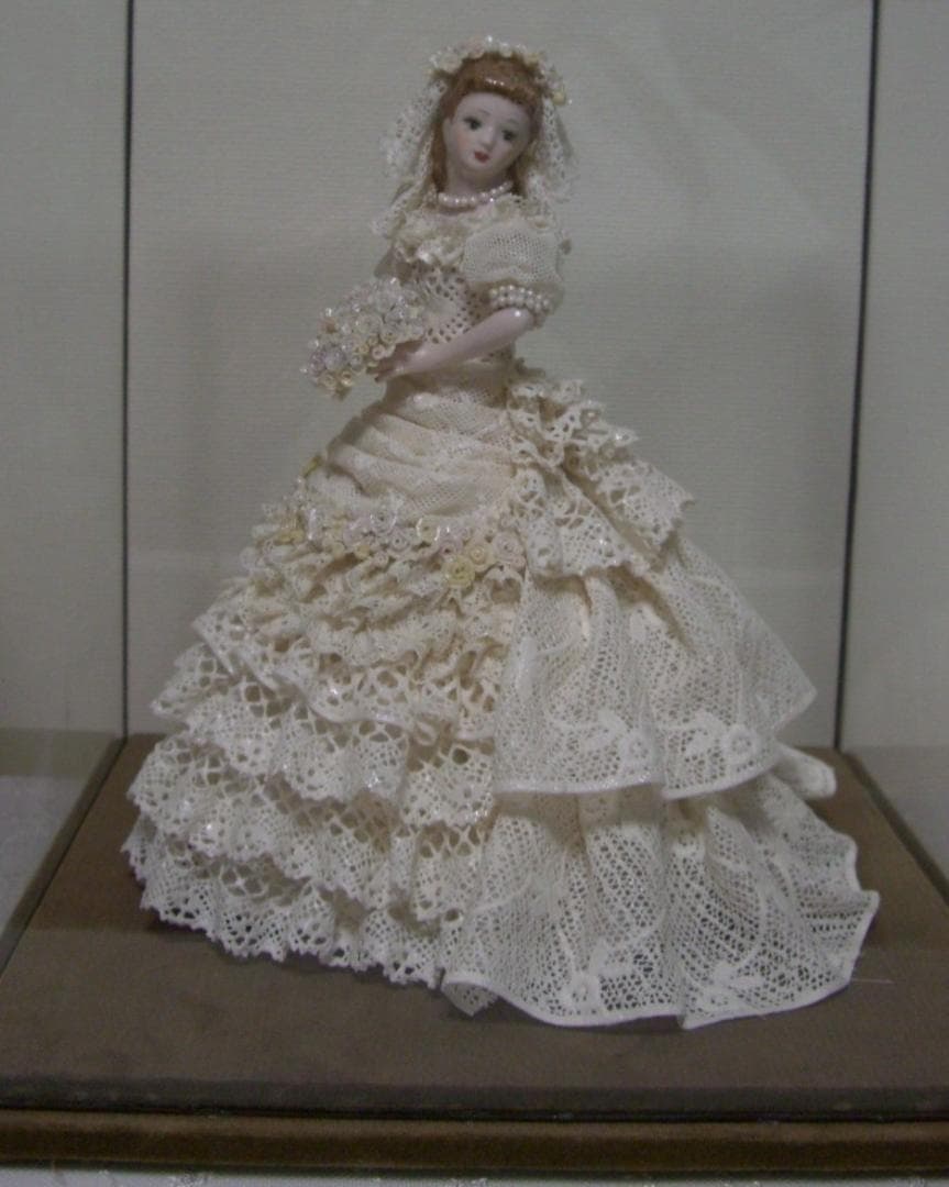 ★陶製レースドール★ウエディングドレス★結婚式★レース人形
