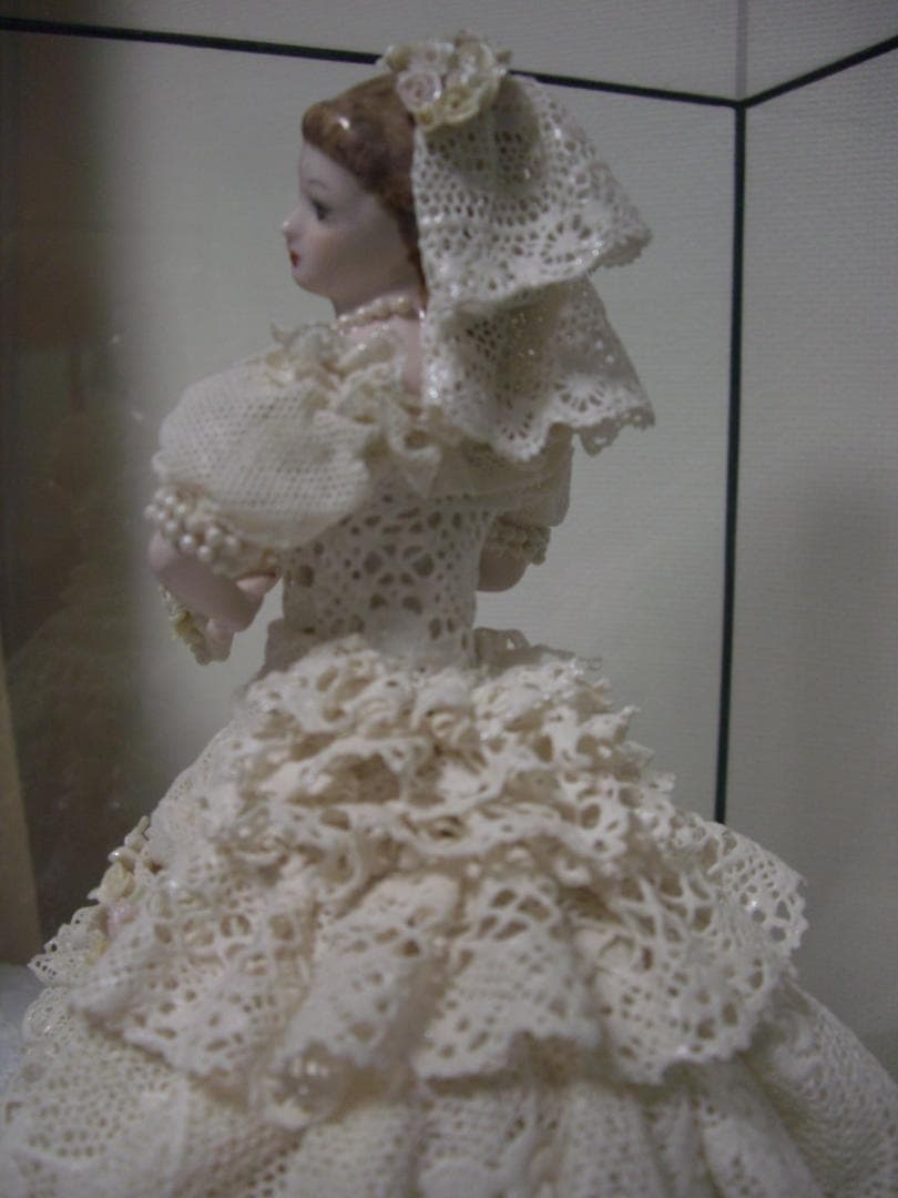 ★陶製レースドール★ウエディングドレス★結婚式★レース人形
