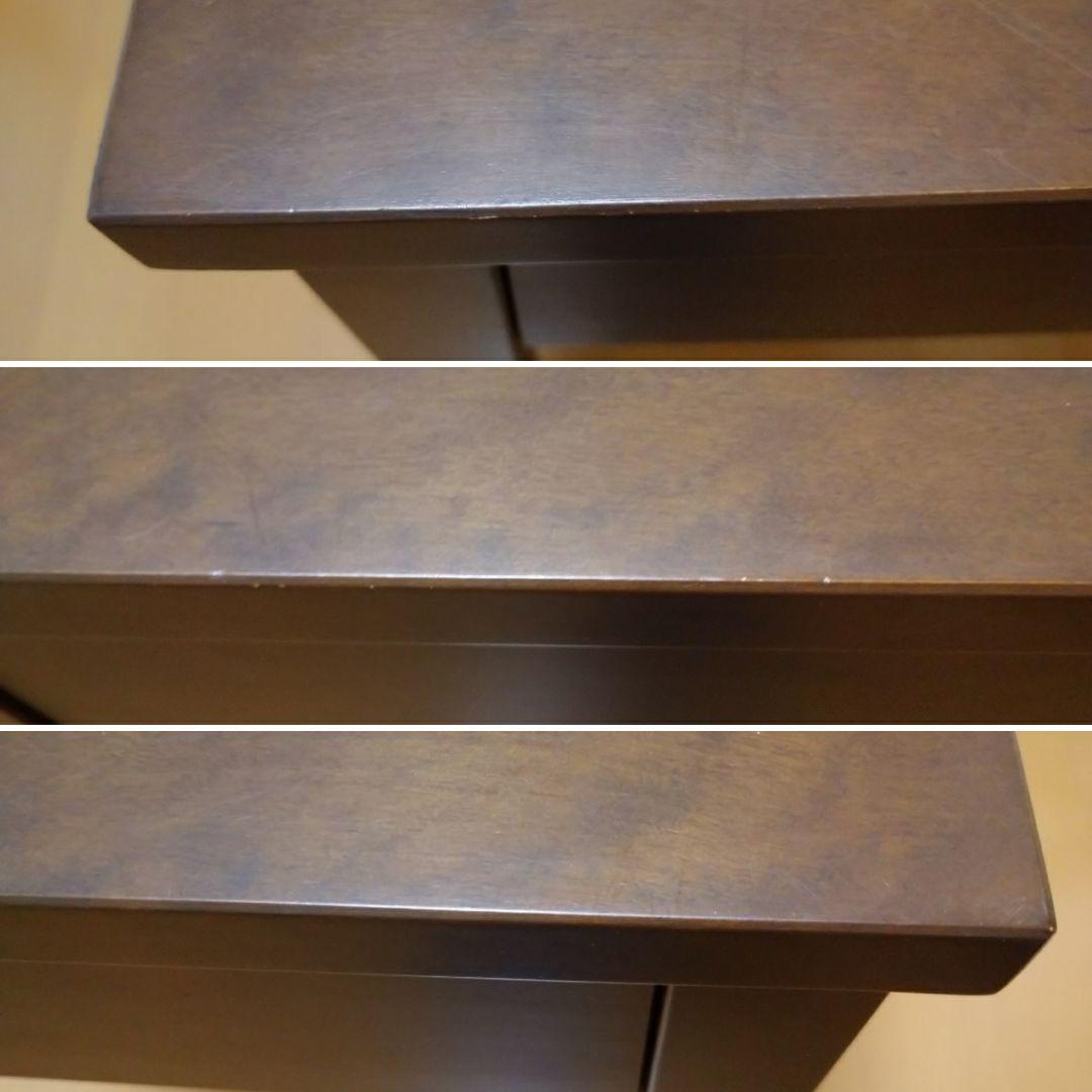 無印良品　ベットサイド テーブル　ブラウン　引き出し付き