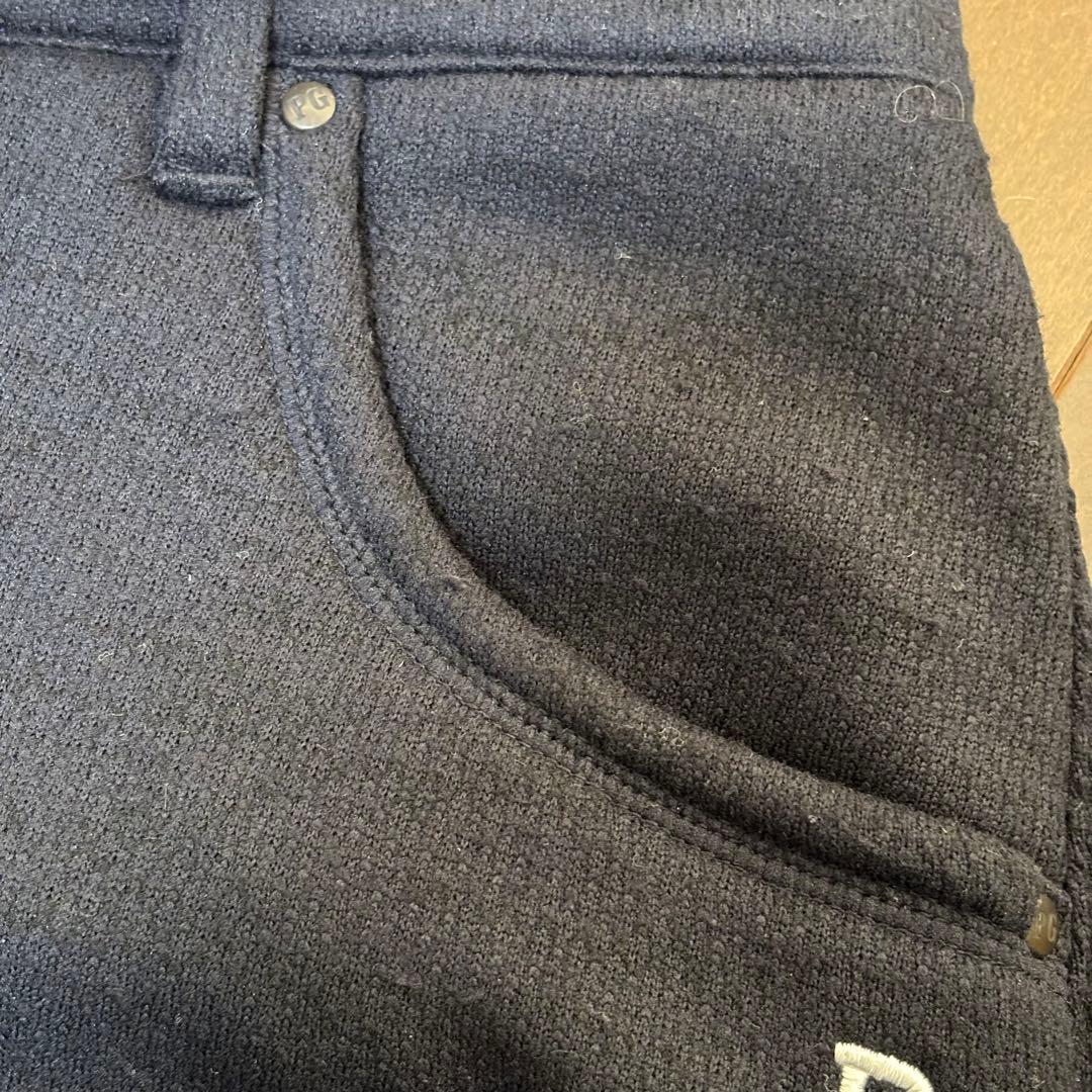 ★パーリーゲイツPEARLYGATESセーターフリーススカート新品未使用ネイビー