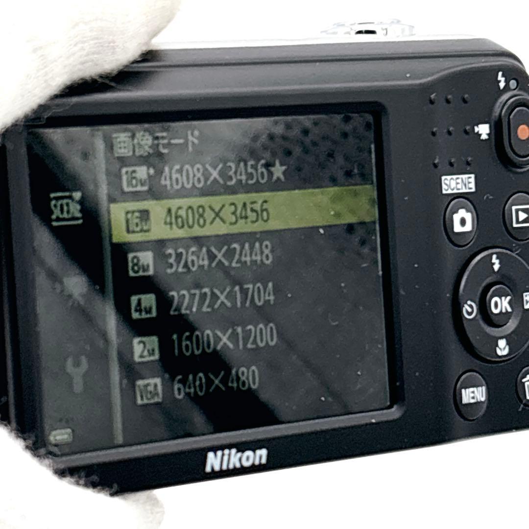 Nikon COOLPIX A10 シルバー 動作確認済 ストラップ付 単三式