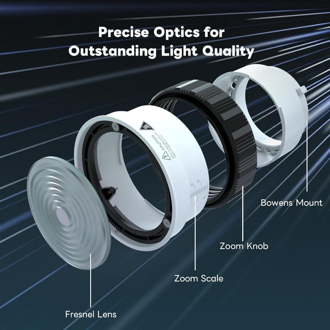 【新品】Bowensマウント フレネルレンズ 集光アダプタ バーンドア付き