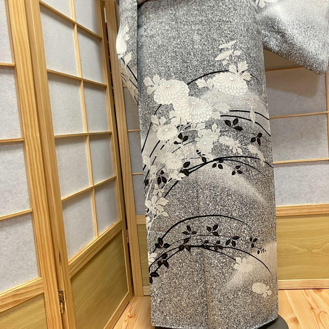 Sayaka様［5834］訪問着 美品 枝花 たたき染 金彩 正絹 着物 袷