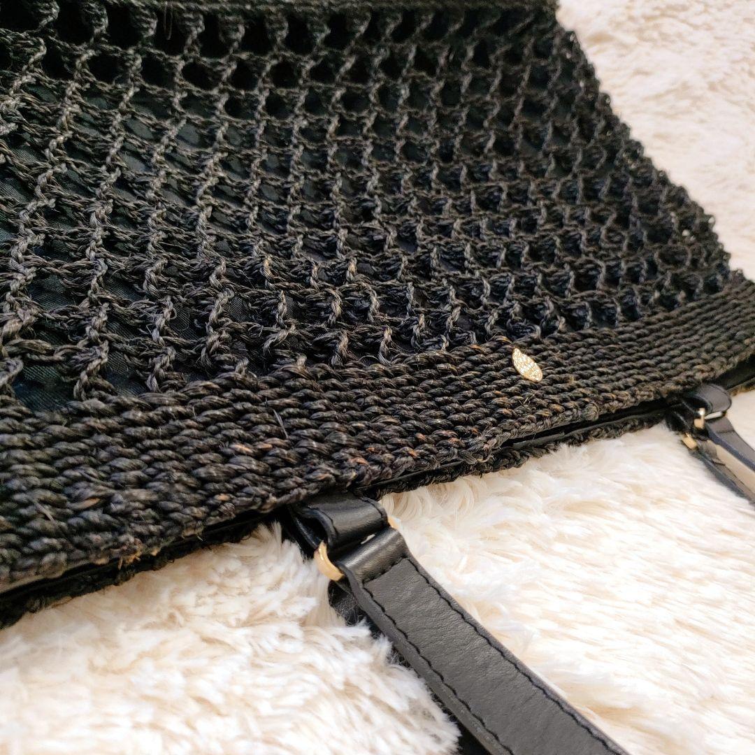 ヘレンカミンスキー　横型　カゴバッグ 　A4可　トートバッグ　編み込み