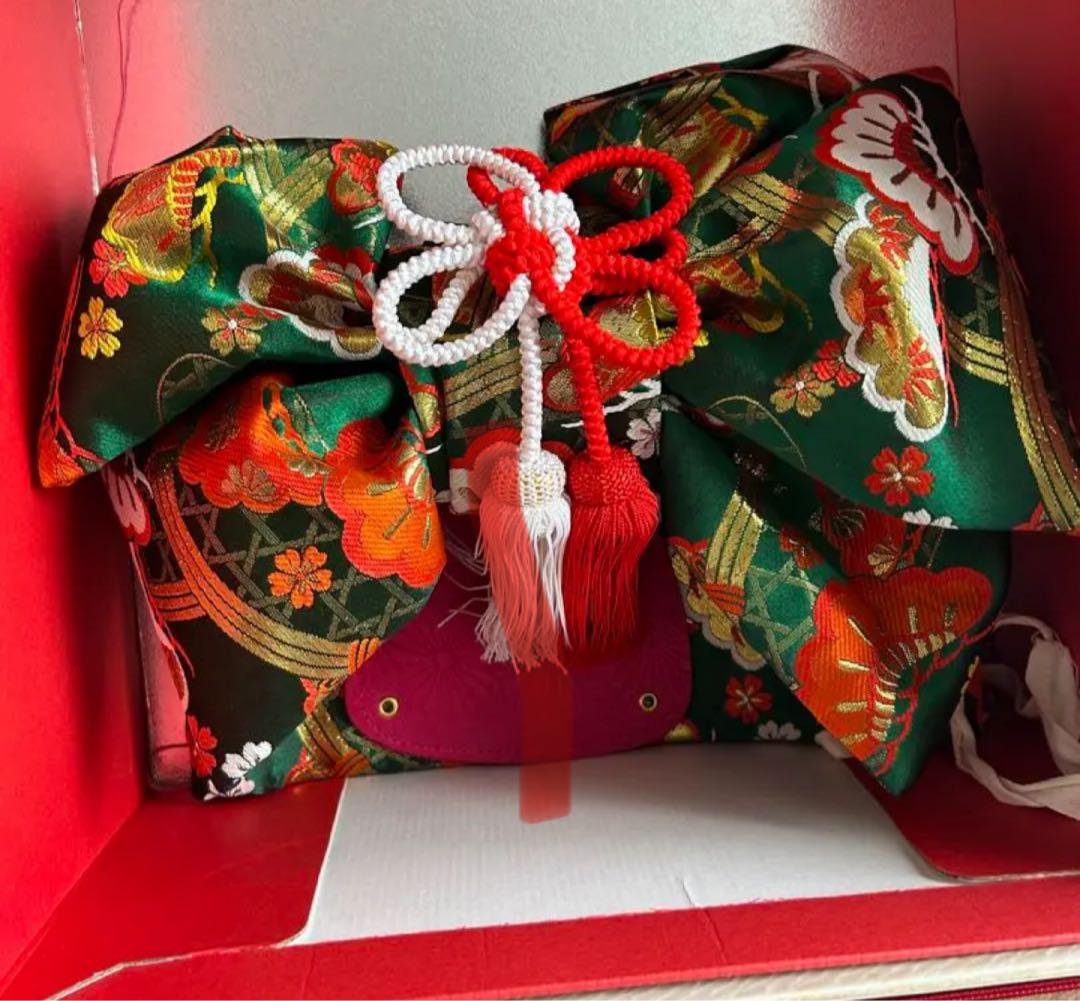 七五三　着物 緑　正絹　7歳　フルセット