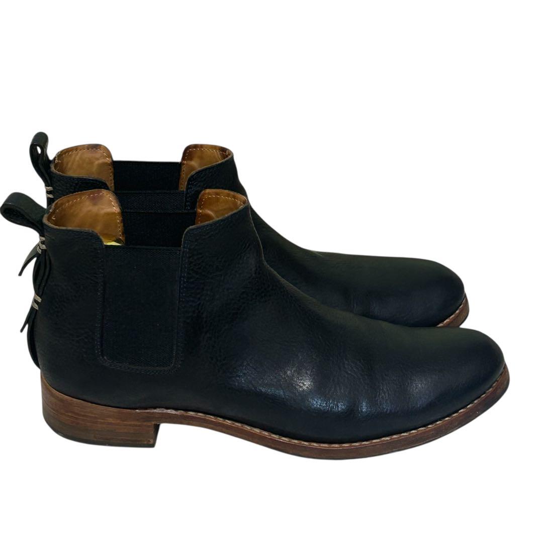 ピュア フェイト×45R サイドゴアブーツ ダークネイビー 39 25