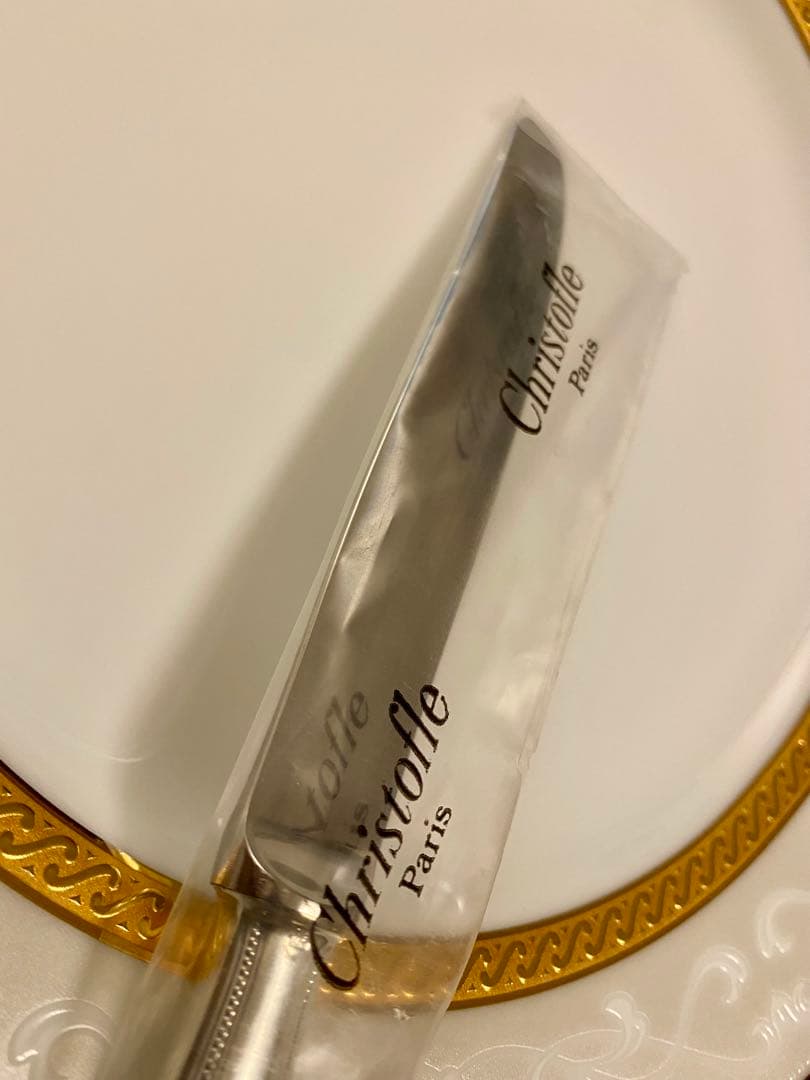 【クーシャンクーさま専用商品】クリストフル パール デザートナイフ ペアセット