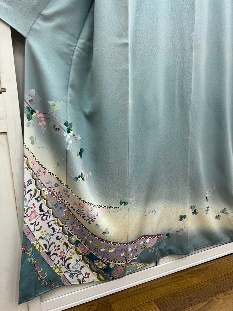 eri様　2点おまとめ　正絹　作家物　訪問着　アラベスク　熨斗目　長襦袢