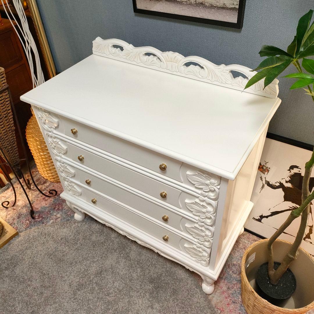 ビオレッタシリーズ猫脚 チェスト フレンチアンティーク 姫系 高級クラシック