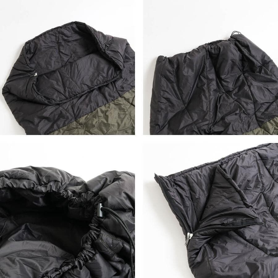 新品 ナンガ NANGA 寝袋 シュラフ 封筒型 クッション イエロー/グレー