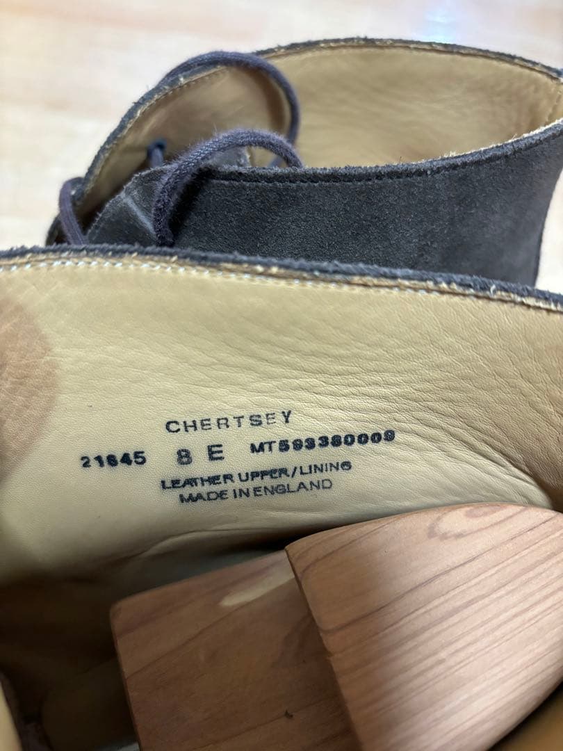 【美品】クロケット&ジョーンズ チャートシー ダークブラウンチャッカブーツ 8E