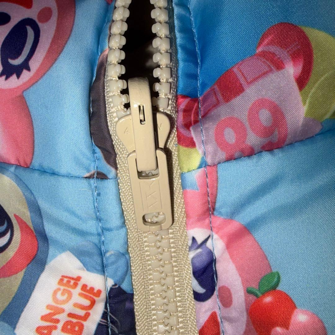 ANGEL BLUE フード付きリバーシブルダウンジャケット　Lサイズ(160)