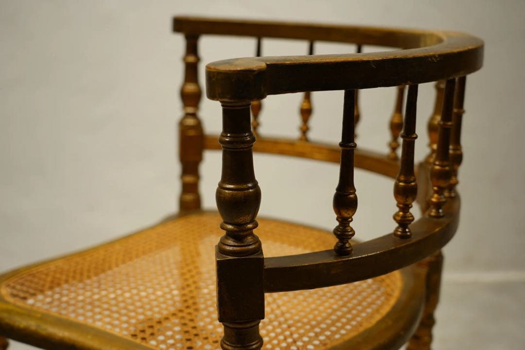 コーナーチェア　アンリ2世様式　金箔　ゴールド　金彩　フランス　アンティーク