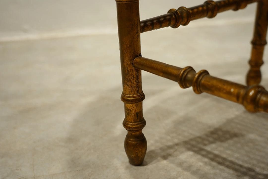 コーナーチェア　アンリ2世様式　金箔　ゴールド　金彩　フランス　アンティーク