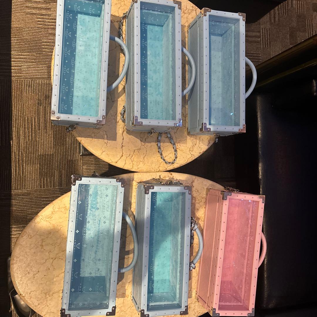 エンジェルシャンパン　空箱　ドゥミセック　ドゥミセックロゼ　6本セット