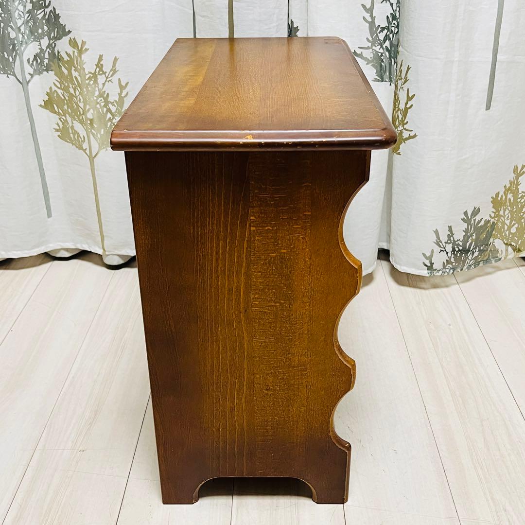 昭和レトロ カリモク コロニアル 木製ラック 木製 飾り棚 スリッパラック古家具