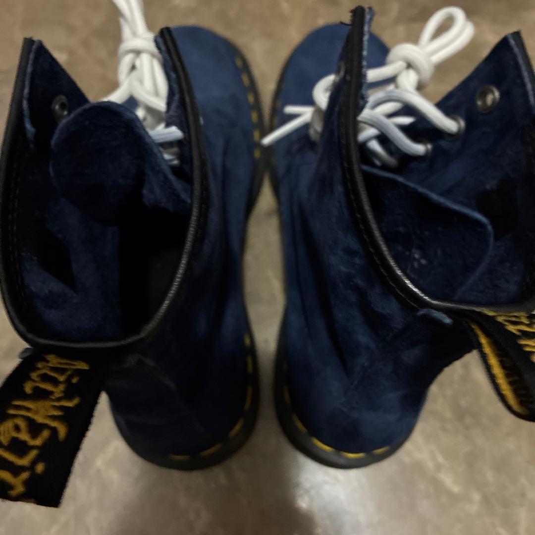 ドクターマーチン　ネイビー スエード ハイカットブーツ　uk5 紐付き