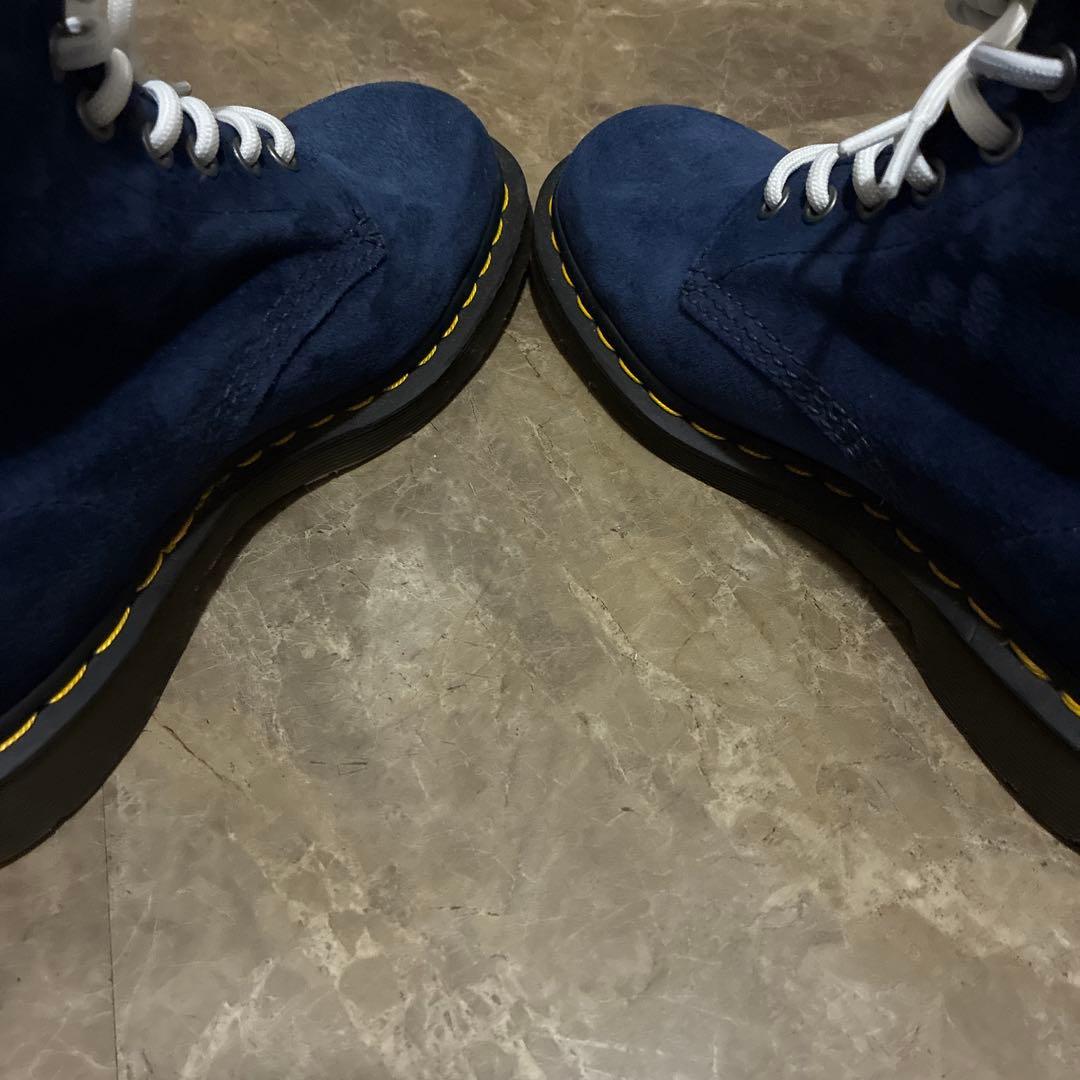 ドクターマーチン　ネイビー スエード ハイカットブーツ　uk5 紐付き